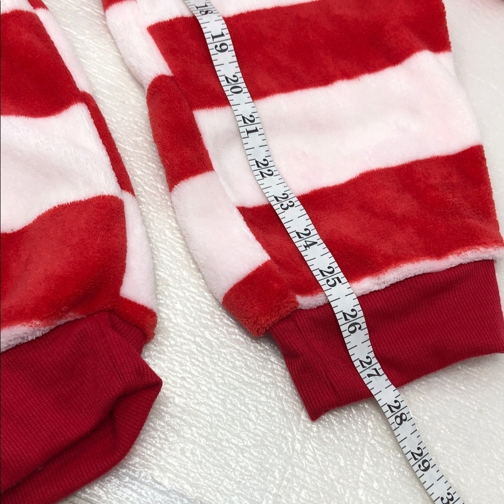Loungeable One Piece Pajama Christmas Elf Super Soft Hooded Size MEDIUM - Picture 10 of 11
